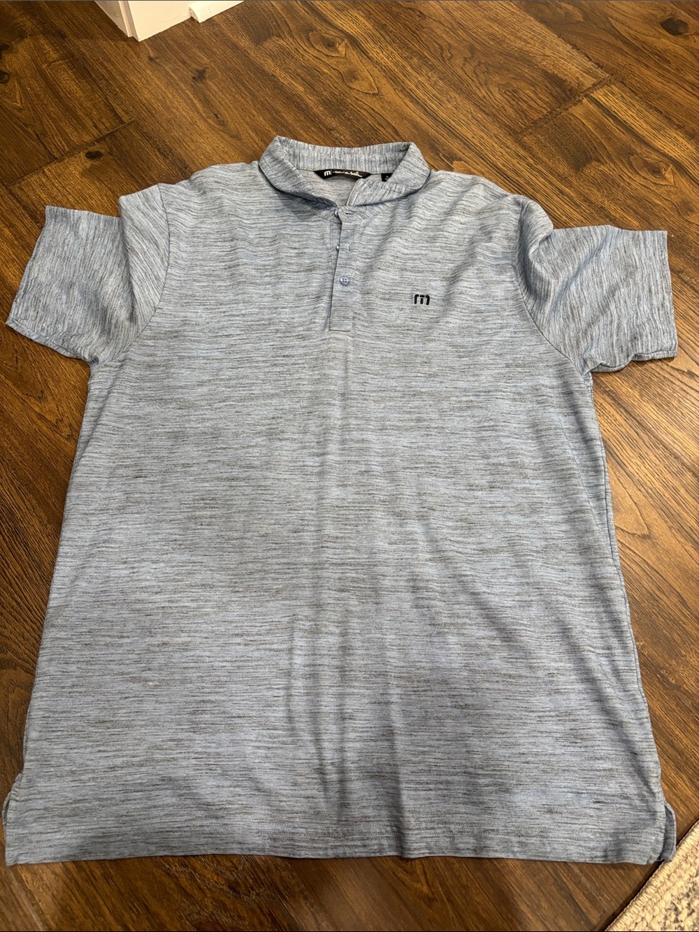 Travis Matthews Light Blue Heather Polo Shirt - Men